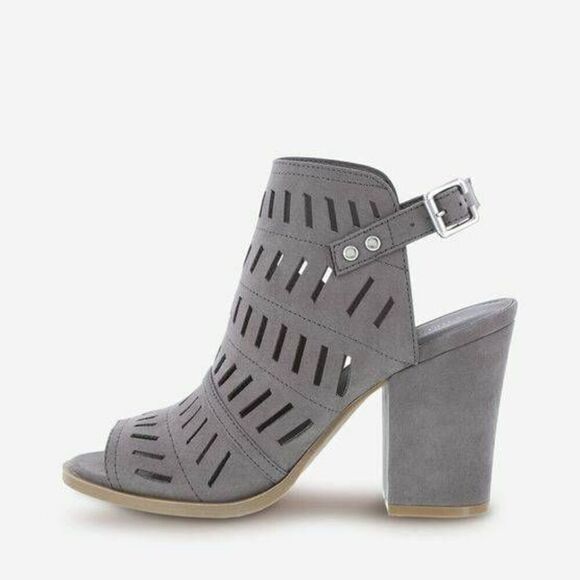 Christian Siriano Gray Suede Women's Winter Block Heels - Picture 1 of 6